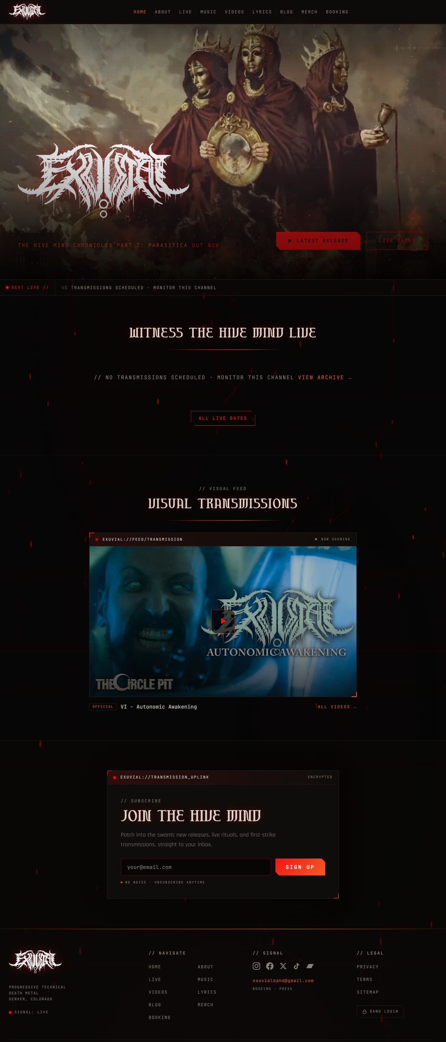 The Exuvial website