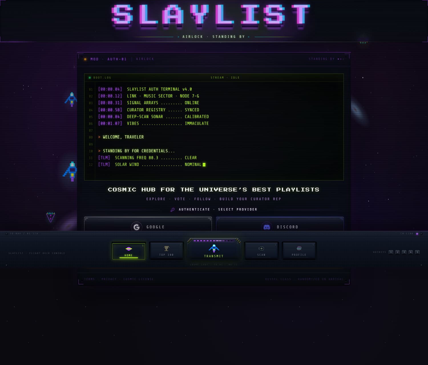 The Slaylist website